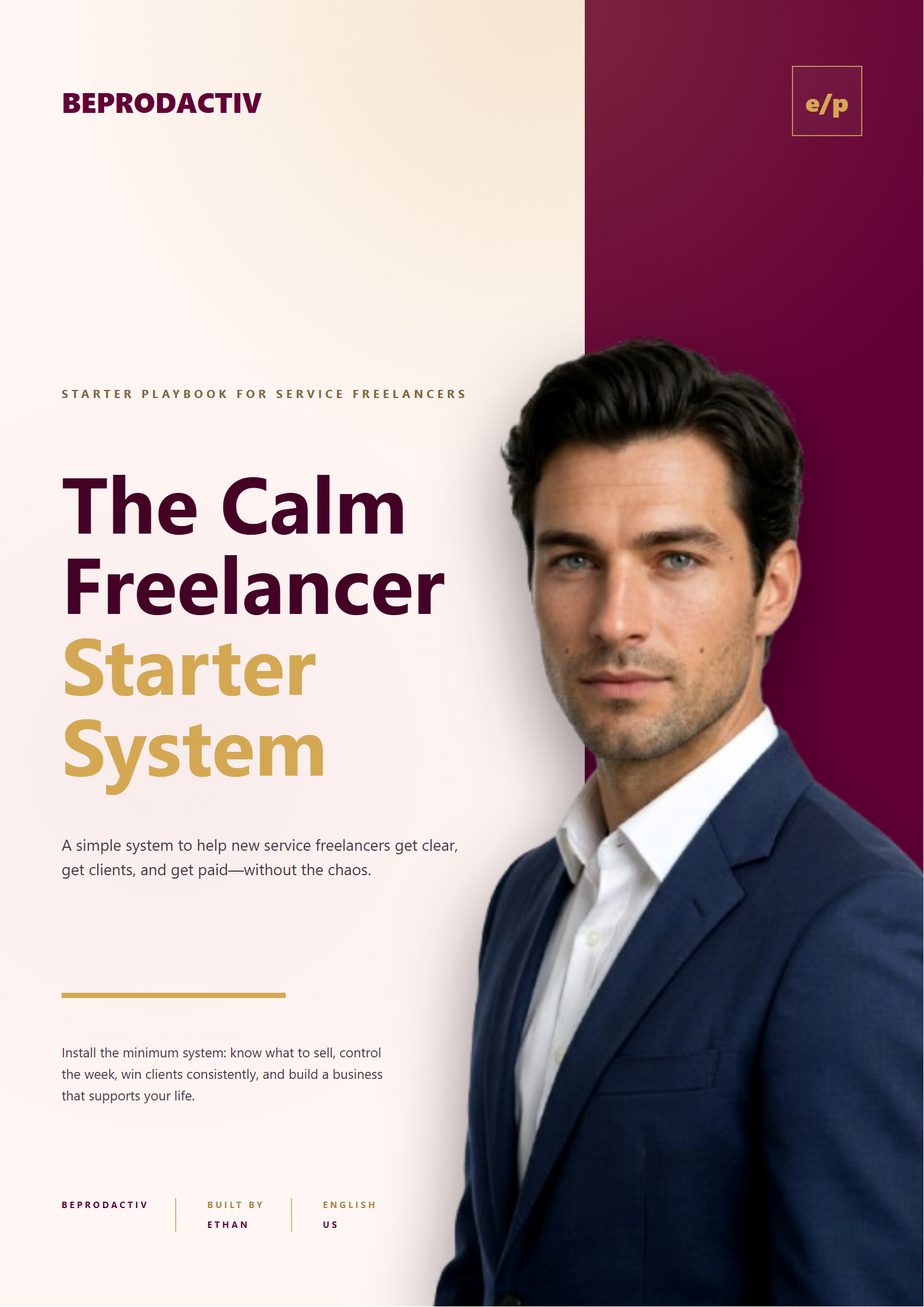 The Calm Freelancer Starter System playbook cover